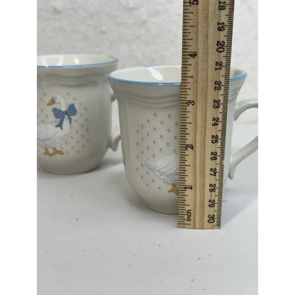 Brick Oven Stoneware Aunt Rhody Goose Tea Mug 80’s VTG Blue Ribbon Country Geese
